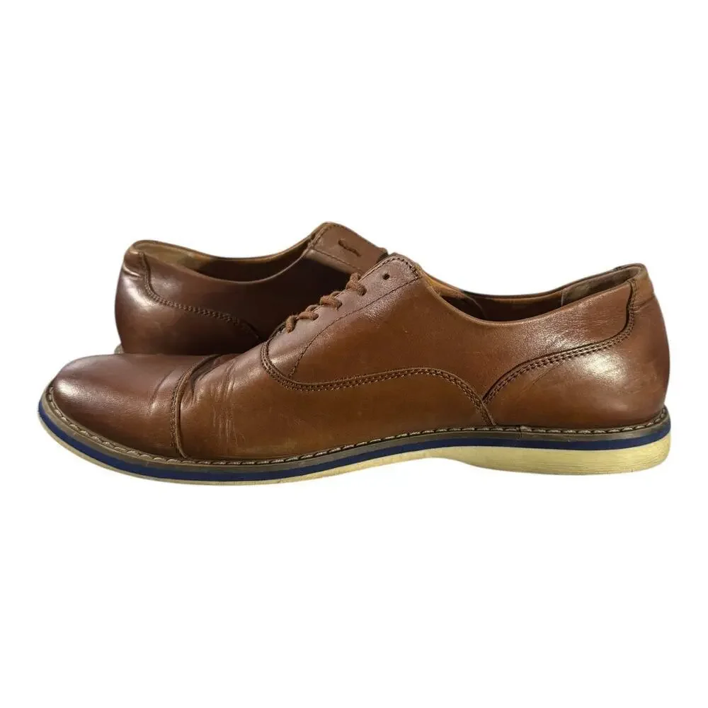Aiden & Mason Men’s Albert Brown Leather Oxford Dress Shoes Size 10 M